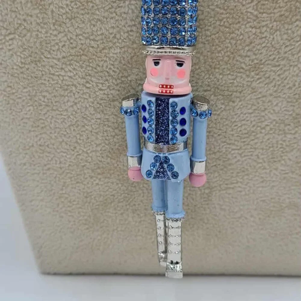 Betsey Johnson Blue Nutcracker Pendant NEW NWT
